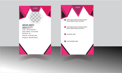  Abstract Geometric Professional ID Card Template | Office | Identity Card   for company and Others
