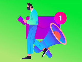 Business People Flat Vector Concept Operation Hand Drawn Illustration
