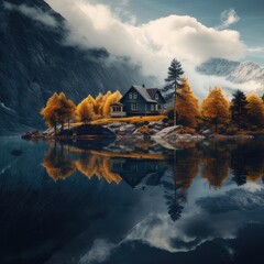 Fototapeta premium lake in the mountains