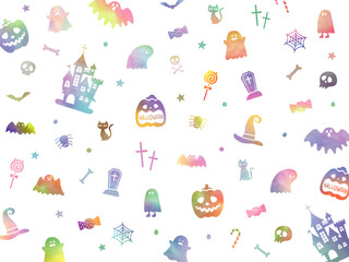 ハロウィンのシームレス素材