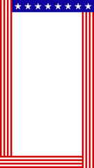 Vertical american flag frame