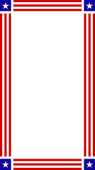 Vertical american flag frame
