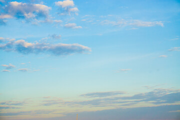 Fototapeta premium Mostly white cloud against blue sky nature background evening scene