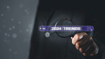 Find trends for standby next year 2024  marketing trends, global trends.and countdown merry christmas and happy new year, Planning and challenge strategy in new year 2024 Concept.