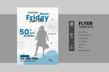 Vector fashion show poster design template