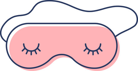 Sleep mask linear icon