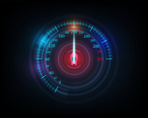 Car speed meter illustration