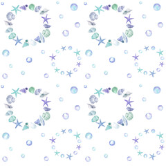 ヒトデと貝殻のきれいなパターン