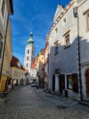 Old street in Cesky Krumlov, Czech republic
