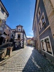 Fototapeta na wymiar Old street in Cesky Krumlov, Czech republic 