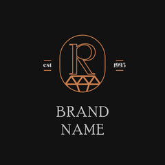 Luxury R letter logo