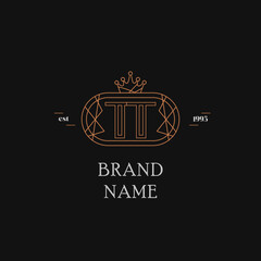Luxury letter brand gold logo
