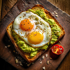 Avocado Toast with Fried Egg 