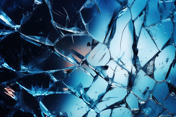 Close-up of Shattered Reflection: A Fragmented Beauty Amidst Chaos