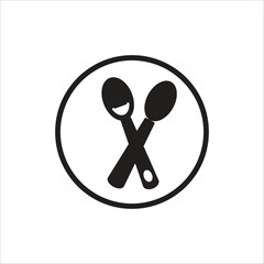 spoon vector line icon template