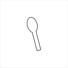 spoon vector line icon template