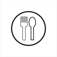 spoon vector line icon template