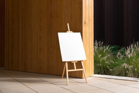 Blank signboard mockup in the urban environment, empty space to display your advertising or branding campaign