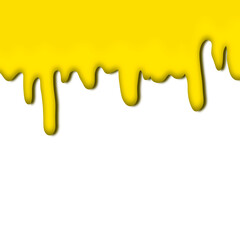 Yellow colorful dripping splatter, Color splash or Dropping Background.background with drops.abstract liquid wave background