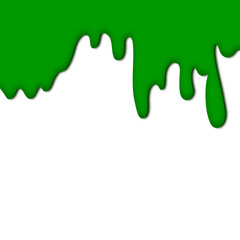 Green colorful dripping splatter, Color splash or Dropping Background.background with drops