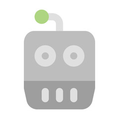 Bot representation in a flat icon