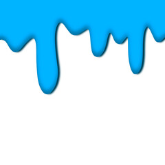 Light blue colorful dripping splatter, Color splash or Dropping Background.background with drops. blue paint splash