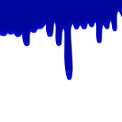 Blue colorful dripping splatter, Color splash or Dropping Background.blue paint splashes