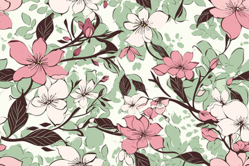 Dazzling Flowers are always a symbol of happiness.Vector Art Illustration.