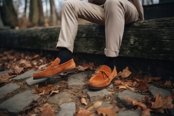 shot of a young man wearing loafers