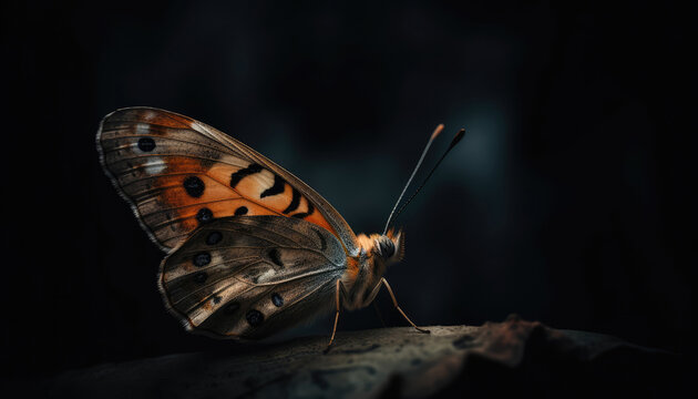 Abstract background with butterfly in nature