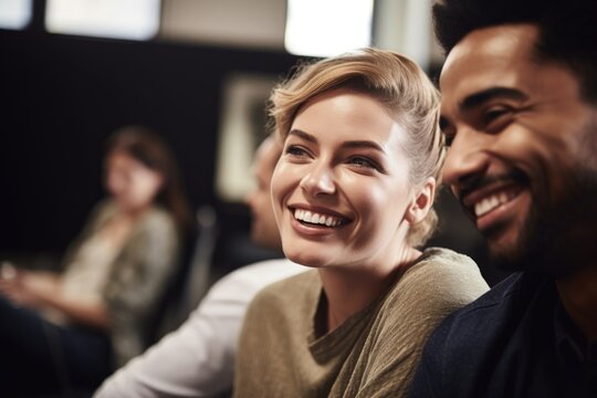 shot of a happy young couple attending a workshop