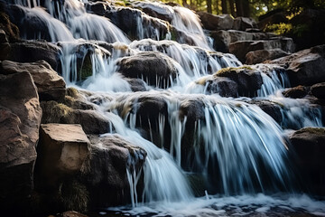 A mountain waterfall