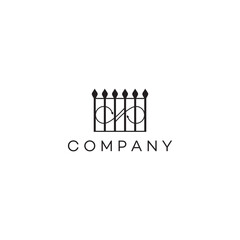 Garden gate grill Logo, design, brand identity, icon, trademark, company logo, monogram editable