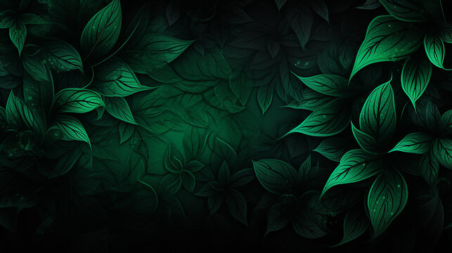 Fundo verde escuro, estética preta e verde, HD papel de parede © Alexandre