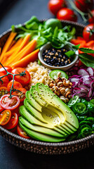 Colorful and Healthy Salad Bowl