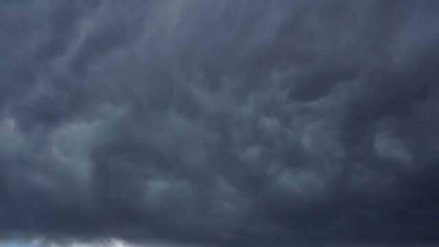 Zoom in to Dark Ominous Storm Clouds Timelapse 