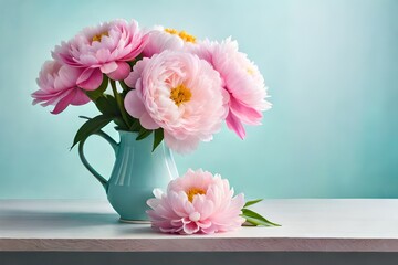 pink flowers in vase on table