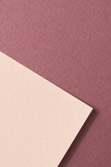 Rough kraft paper background, paper texture red burgundy beige colors. Mockup with copy space for text.