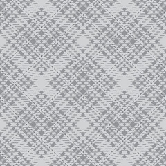 Seamless Plaid Fabric Texture On Gray Background