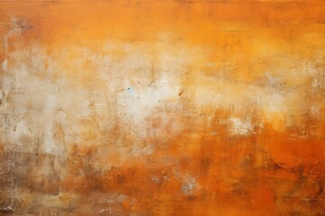 vibrant orange painted surface with playful scratches, solarization charm, Generative AI