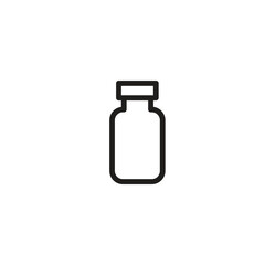 milk bottle vector icon line template