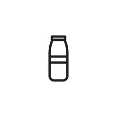 milk bottle vector icon line template