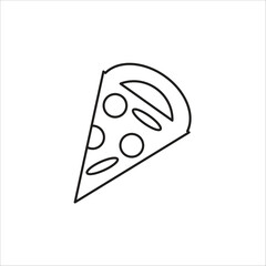 pizza vector icon line template