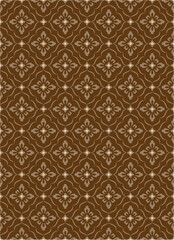Seamless Baroque Pattern On Brown Background