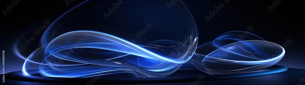 Poster sound waves oscillating with the glow of light, abstract technology background