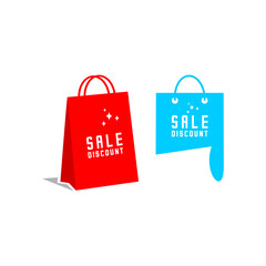 paper bag logo vector, shopping vector