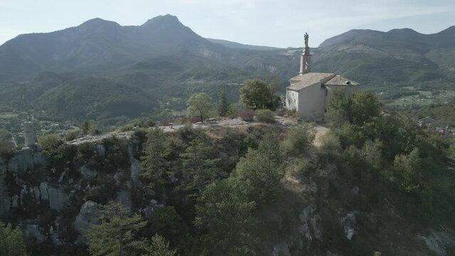 Aerial view of the Alps in southern France. No color grading done, filmed in D-Cinelike (no needs for LUT)