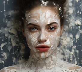 Keep your skin healthy. beautiful young woman applying moisturizer