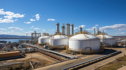 Fototapeta na wymiar Oil Refinery Plant: Fuel Storage Solutions