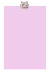 cat with blank note